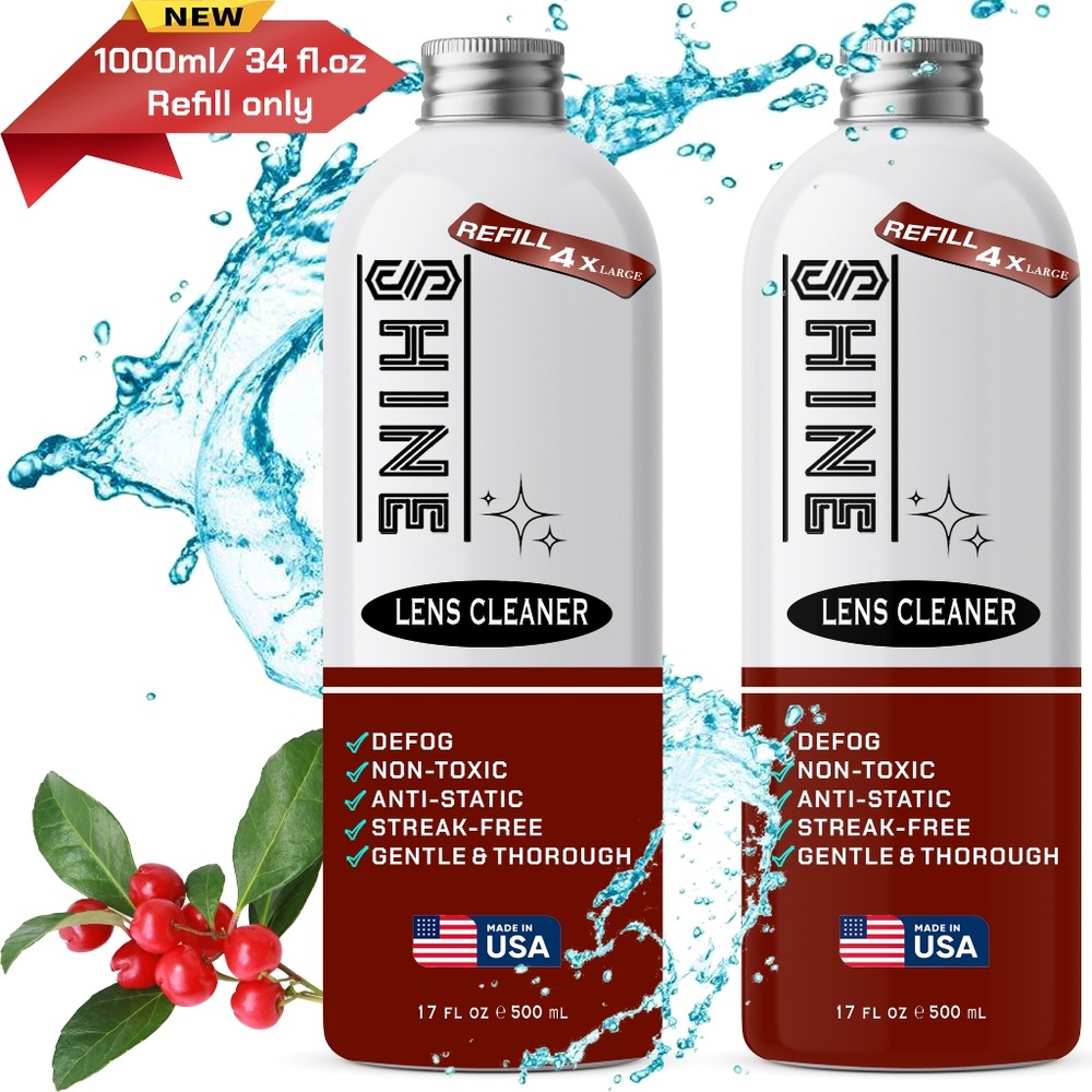 🛢️SHINE Liquid Lens Cleaner REFILL 34oz Made in USA